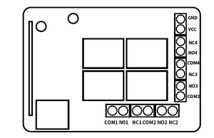 YET404WTR Control remoto de garaje 4-CH Tuya <span class=keywords><strong>RF</strong></span> 433MHZ Receptor inteligente Transmisor y receptor de seguridad para el hogar inteligente - Product Image 6