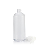 8oz 125ml Graisse D'ANIMAL FAMILIER Vide Emballage Gel Douche Conteneur Transparent 12 oz Bouteille En Plastique pour le Soin Des Cheveux avec pompe blanche