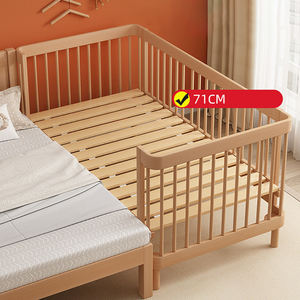 <span class=keywords><strong>Lit</strong></span> bébé en bois massif de hêtre, <span class=keywords><strong>lit</strong></span> d'enfant en bois massif, <span class=keywords><strong>lit</strong></span> bébé extra large avec clôture - Product Image 6