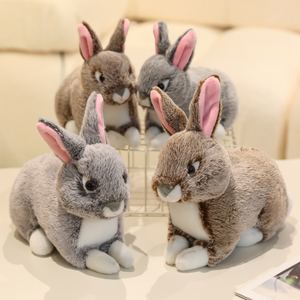 Conejo salvaje de simulación al por mayor, conejito tumbado, regalo de cumpleaños para niños, decoración del hogar, muñeco de conejito realista - Product Image 5