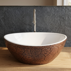 Lavabo carré en céramique à poser sur table, pour salle de bain, toilettes, lavabo de lavage des mains, pour usage domestique et hôtelier - Product Image 5