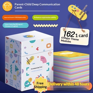 Tarjetas <span class=keywords><strong>de</strong></span> comunicación profunda entre padres e hijos para tiempo en pareja, juego bilingüe chino-inglés para niños <span class=keywords><strong>de</strong></span> 0 a 6 años, componentes hechos en China - Product Image 2
