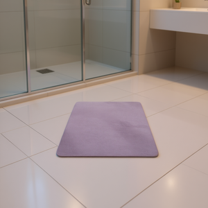 พรมเช็ดเท้าไมโครไฟเบอร์แบบนุ่มเรียบง่าย รูปทรงสี่เหลี่ยมผืนผ้า ด้านหลังเป็นยาง สำหรับห้องน้ำ ห้องนอน ระเบียง และพื้นที่ใช้สอยในบ้าน - Product Image 2