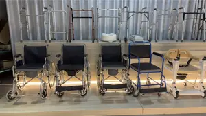 Kursi Roda Lipat Manual Aluminium Ringan Portabel untuk Kursi Roda Anak Cacat