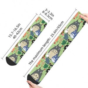 <span class=keywords><strong>Chaussettes</strong></span> personnalisées Kawaii pour hommes, My Neighbor Totoro, unisexes, antibactériennes, respirantes, à col ras du cou - Product Image 3