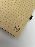 Carnet de notes A6 personnalisé avec logo, couverture en bois recyclé, reliure thermique, avec stylo, pour l'école, le bureau, journal écologique, cadeau
