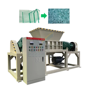 Broyeur de bouteilles <span class=keywords><strong>en</strong></span> <span class=keywords><strong>verre</strong></span> et de pare-brise de voiture Broyeur de déchets <span class=keywords><strong>en</strong></span> plastique et de <span class=keywords><strong>verre</strong></span> à double arbre - Product Image 1