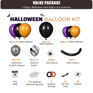 <span class=keywords><strong>Palloncini</strong></span> di Halloween ghirland Arch Kit forniture per feste <span class=keywords><strong>con</strong></span> palloncino a forma di <span class=keywords><strong>ragno</strong></span> palloncino palloncino per decorazioni per feste di giorno di Halloween - Product Image 2