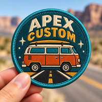 Patchs brodés personnalisés APEX pour van de voyage, motif logo sur mesure, patch brodé à coudre pour casquette de camionneur