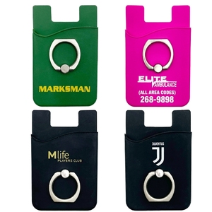 Soporte de teléfono con anillo de Metal, billetera para teléfono móvil, funda de silicona para tarjetero - Product Image 6