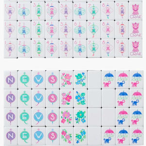 Jeu de tuiles de mahjong en acrylique moderne personnalisé OEM, imprimé et gravé, quatre couches, luxe, mahjong américain - Product Image 4