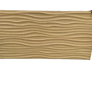 لوحة جدارية من خشب ليفي متوسط الكثافة منحنية ثلاثية الأبعاد أصلية مموجة رخيصة الثمن