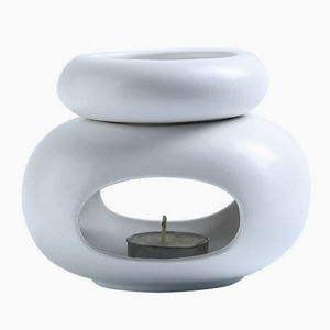 Diffuseur de cire minimaliste séparable en 2 pièces, porte-bougie chauffe-plat en céramique mate, brûleur d'huiles essentielles, lampe d'aromathérapie, décoration <span class=keywords><strong>zen</strong></span> <span class=keywords><strong>pour</strong></span> la maison - Product Image 5