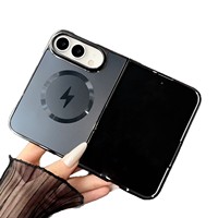 Nouvelle coque de téléphone portable magnétique AG à placage électrolytique de couleur unie pour iPhone DUO, étui à rabat gauche et droit, anti-chute, pliable