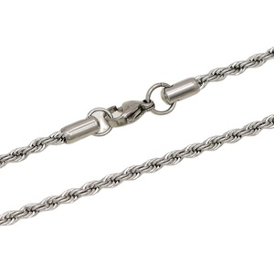 High Quality <b>Silver</b> and Gold Plated Stainless Steel Metal <b>Necklace</b> <b>Mens</b> Rope Chain - Product Image 6