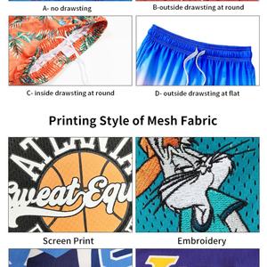 Shorts de sport pour homme de haute qualité à double couche en mesh 2 en 1, impression de logo personnalisé, shorts de basket-ball en mesh pour homme - Product Image 6