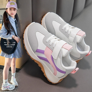 <span class=keywords><strong>Zapatillas</strong></span> Forrest Gump para Niños y <span class=keywords><strong>Niñas</strong></span>, Modelo Primavera 2026, Suela Blanda, Ligeras, Antideslizantes, Transpirables, Parte Superior de PU, Cierre de Velcro - Product Image 3