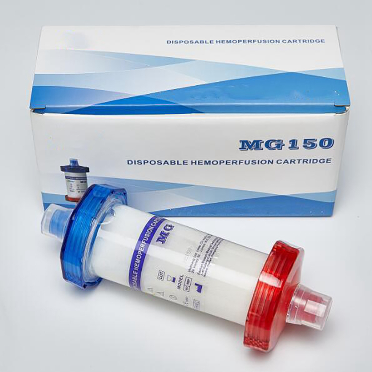 Fábrica Cartucho de hemoperfusión Dializador estéril médico Juego de catéteres de hemodiálisis