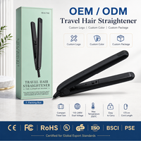 Mini lisseur portable 175 mm, fer à lisser de voyage, plaque en céramique titane, double tension 100-240 V, fer à lisser OEM ODM