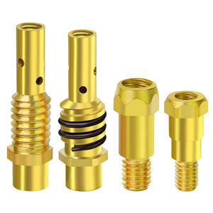 MIG Welding Torch Connecting Rod European Style 15AK 24KD Copper Plated Conductive Nozzle Seat For Welding Torch - Product Image 1