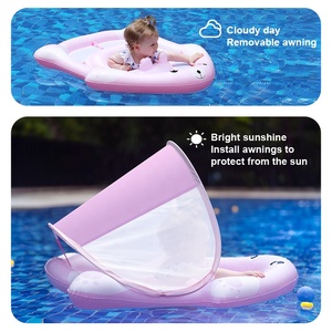 Bé nước Float Seat với điều chỉnh ghế Pocket bé hồ bơi Float với tán an toàn Pig hình bé bơi Float - Product Image 4