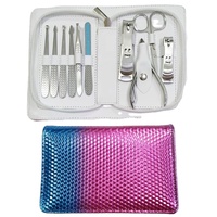 Ensemble de manucure WELLFLYER MS-753 coupe-ongles kit de pédicure-10 pièces kit de manucure en acier inoxydable, kits de toilettage professionnels
