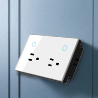 Usine Smart Life Home House Smart 2 Gang Switch Socket WiFi Wireless app LED Light tuya Wall Switch and Socket