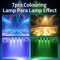 Patton 7*10W RGBW 4-en-1 Wash Moving Head LED Par Light avec contrôle DMX512 IP33 Verre trempé pour éclairage de scène DJ Disco
