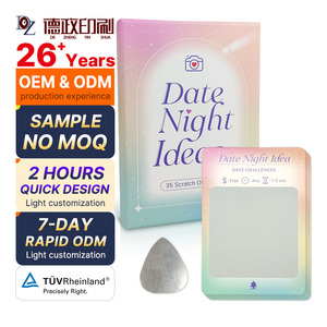 Vente en gros de produits ponctuels grand cadeau de couple romantique 35 jeux de cartes pour les couples carte à gratter de plate-forme de date unique - Product Image 1