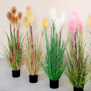 Plante artificielle en <span class=keywords><strong>pot</strong></span> d'herbe à <span class=keywords><strong>oignon</strong></span> de haute qualité QT250153 pour la décoration intérieure - Herbe de la pampa décorative réaliste avec <span class=keywords><strong>pot</strong></span> - Product Image 5