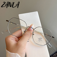 Montures de lunettes optiques anti-lumière bleue ultralégères de designer 2026 – Lunettes d'ordinateur carrées en métal avec protection oculaire