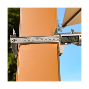 MOJIA parapluie en porte-à-faux 9FT/10FT parapluies de qualité coupe-vent parapluie à énergie solaire grand pour <span class=keywords><strong>parasol</strong></span> de jardin extérieur <span class=keywords><strong>3m</strong></span> - Product Image 5