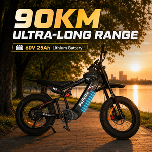<span class=keywords><strong>Bicicleta</strong></span> Eléctrica Voltvibe EB-M2 de 2000W y 60V con Batería de Litio, Alta Velocidad, Neumáticos Gruesos de 20 Pulgadas, Suspensión Completa, para Montaña/Ciudad - Product Image 4