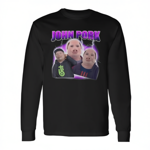 Camiseta de manga larga John Pork con diseño de meme, unisex, talla para adultos - Product Image 2