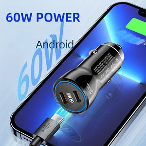 อะแดปเตอร์60W accesorio Para Auto 12V USB ที่ชาร์จในรถ30 W PD USB-C 30 W ที่ชาร์จเร็วใหม่ที่ชาร์จในรถแบบคู่ - Product Image 4