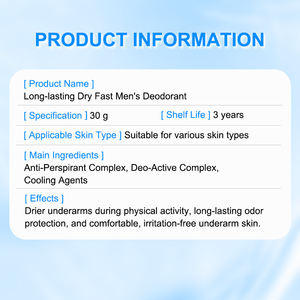 A lunga durata freschezza Anti-<span class=keywords><strong>sudore</strong></span> a prova di <span class=keywords><strong>sudore</strong></span> e controllo degli odori secco veloce delicata protezione <span class=keywords><strong>deodorante</strong></span> <span class=keywords><strong>per</strong></span> gli uomini - Product Image 6