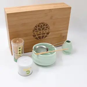 Newell Matcha Gift Kit Super Pottery Fruit Bowl Green Tea Bowl And Matcha Whisk Holder For Matcha Tea