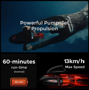 Ensemble de scooter aquatique Pro Pump Jet étanche jusqu'à 40 m de profondeur avec une poussée de 25,5 kgf, propulsion puissante - Product Image 4
