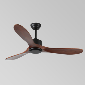 Haute qualité Design moderne blanc Simple en bois LED ventilateur de plafond lumière moteur électrique à courant continu ventilateurs décoratifs télécommande Excellent - Product Image 1