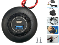 Chargeur de voiture à charge rapide QC3.0 12V-24V, prise USB automobile modifiée 3.1A, adapté aux autocars et aux camping-cars