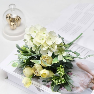 Ramo de novia de Rosa nórdica <span class=keywords><strong>con</strong></span> <span class=keywords><strong>flores</strong></span> artificiales de peoní<span class=keywords><strong>a</strong></span> de seda para decoración, <span class=keywords><strong>flores</strong></span> artificiales de boda, color rosa - Product Image 6
