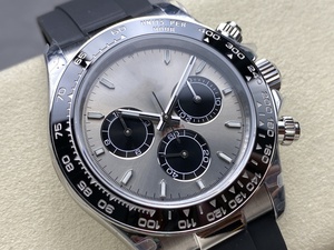 Reloj Mecánico Impermeable de Súper Calidad, 40 mm, Fábrica QF, 126-519, Acero 904L, Movimiento 4131, 155 g, Cronógrafo, Esfera Negra Panda - Product Image 3