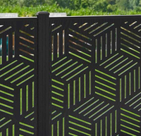 Valla de Aluminio Moderna con Listones para Privacidad, Ideal para Jardín, Patio o Proyectos de Portones