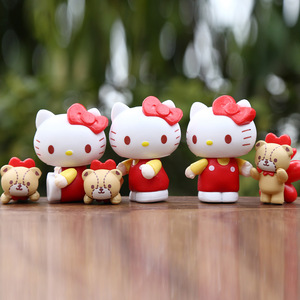 Jolie figurine de chat blanc tendance, style <span class=keywords><strong>anime</strong></span>, créative, pour décoration de bureau, voiture ou gâteau, cadeau idéal - Product Image 4