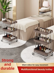 고급 금속 4륜 뷰티 카트 (미용, 매니큐어, 타투, 뷰티 살롱용 이동식 수납 랙) - Product Image 6