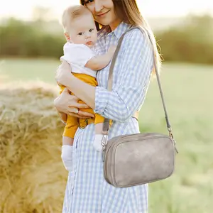 Bolsa de ombro personalizada para carrinho de bebê, bolsa de ombro para mamãe e bebê, sacola de maternidade para caminhar ao ar livre, sacola de fraldas para mamãe e doces