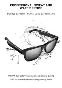 Lunettes <span class=keywords><strong>de</strong></span> soleil audio intelligentes <span class=keywords><strong>de</strong></span> <span class=keywords><strong>luxe</strong></span> à la mode UV400 lentilles optiques appel sans fil et musique pour hommes et femmes cyclistes - Product Image 6