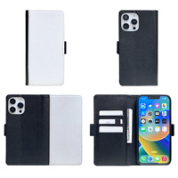 Penutup kulit dompet lipat sublimasi kustom, dengan pemegang kartu magnetik ponsel untuk iPhone 15 Pro Max 14 Pro 13