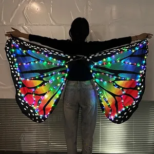 Светящиеся крылья бабочки с LED-подсветкой, костюм-накидка для девочек, нарядные крылья для дня рождения, подарки и сувениры - Product Image 4