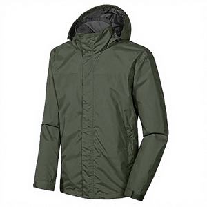 Chaqueta Cortavientos Ligera Personalizada para Hombre, Impermeable, Transpirable, de Secado Rápido, Ecológica, con Cremallera y Capucha Lisa Teñida, Venta al por Mayor - Product Image 4